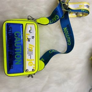 Caution Label Crossbody Bag